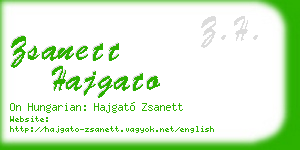 zsanett hajgato business card